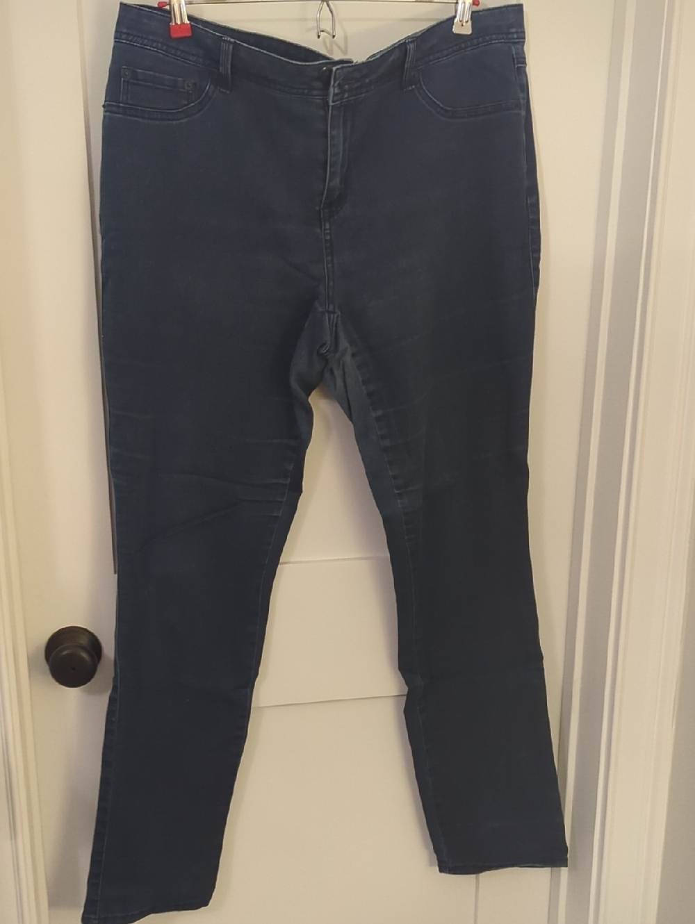 Roz & Ali Dark Blue Straight Leg Jeans